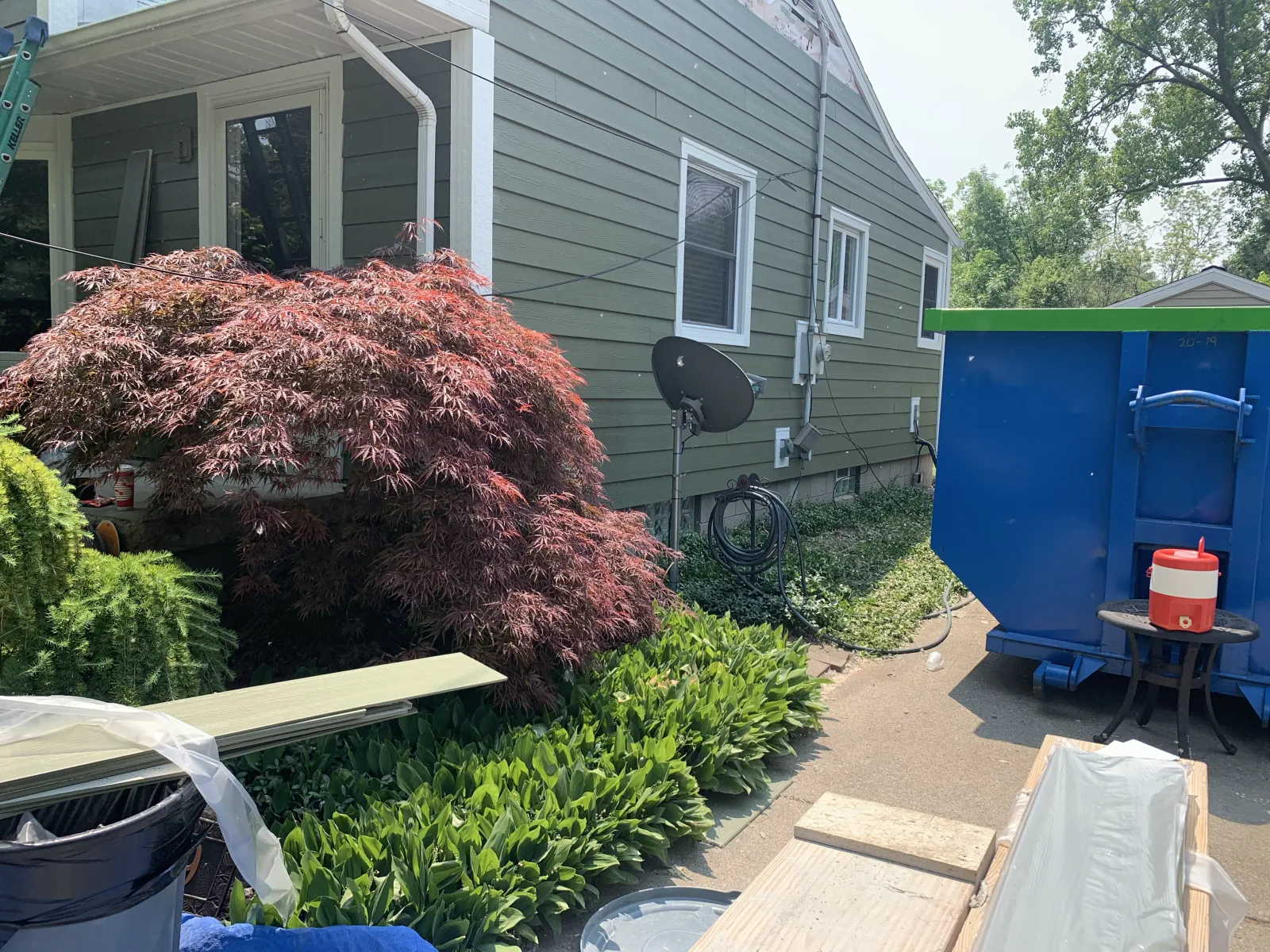 Full lap-siding install, front elevation - real Anchor Siding LLC job in mid-Michigan